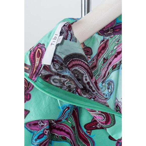 Tibi Teal Paisly Tunic Top - Picture 8 of 8